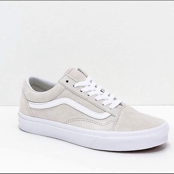 vans light grey old skool suede trainers